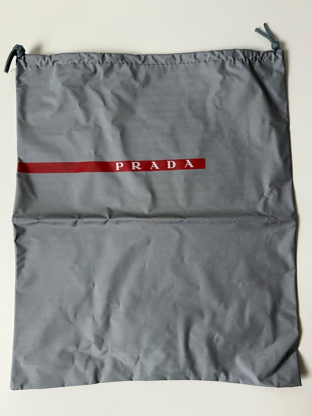 Vintage Prada Linea Rossa Plastic Shoes Drawstring Dust Bag